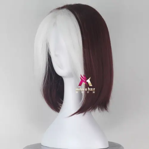 Мужской короткий парик Rogue X красный и белый женский для косплея|Реквизит