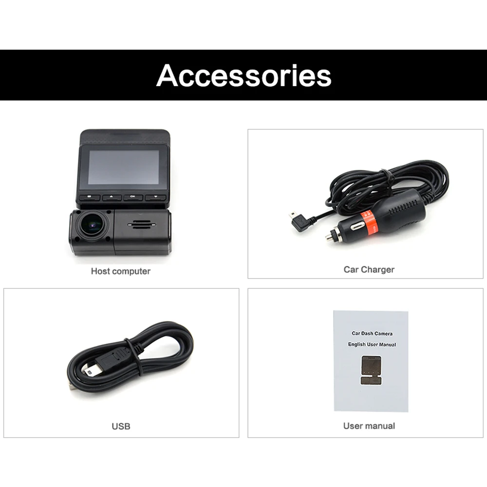 Junsun 2 5-дюймовый IPS Car DVR рекордер камеры FHD Novatek 96658 1080p Wireless WiFi APP Манипуляция авто dvr