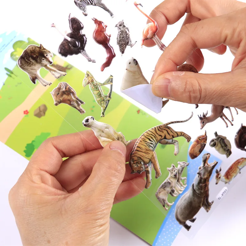 

20Sets/1 lot Stationery Stickers Cute Animals 3D Decorative Mobile Stickers Scrapbooking DIY Craft Stickers