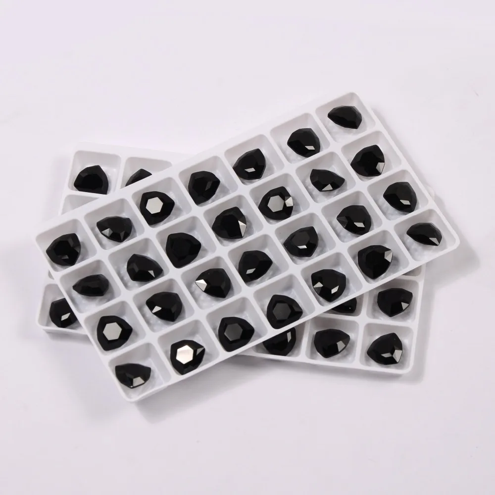 Черные остроконечные Стразы шьют на стразы s шитье стекло кристалл жир Trilliant