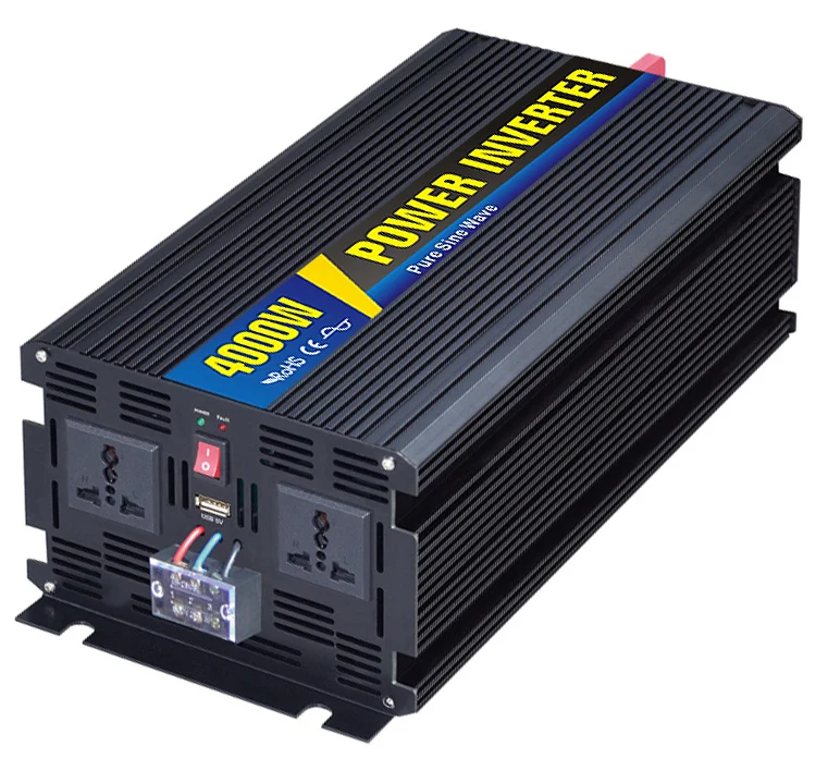 

Peak power 8000w inverter pure sine wave DC 12V to AC 110V/220V~240V 50hz or 60hz pure sine wave inverter 4000W continues