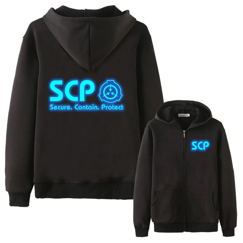 HOLRAN аниме SCP Foundation светящаяся толстовка с капюшоном кардиган специальные