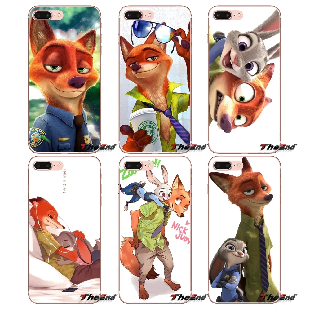 Nick Wilde and Judy Hopps Zootopia ТПУ чехлы для Xiaomi Mi6 Mi 6 A1 Max Mix 2 5X 6X Redmi Note 5 5A 4X 4A A4 4 3 Plus