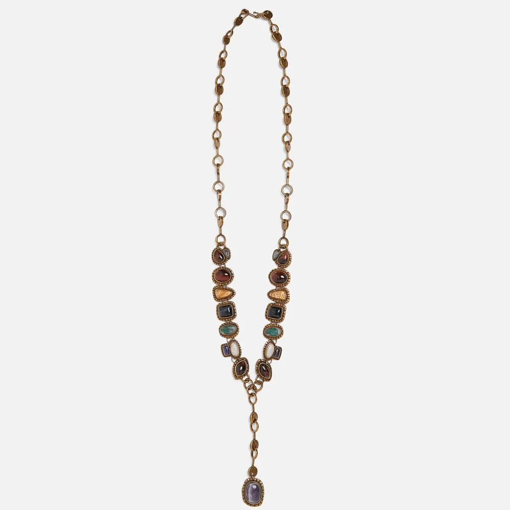 Dvacaman Boho ZA, женские серьги-капли с натуральным цветным камнем,, винтажные металлические массивные серьги с подвеской, вечерние этнические ювелирные изделия