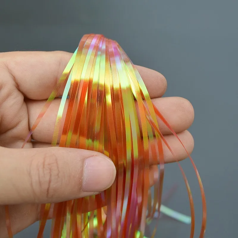 

Fly Fishing Tying Crystal Flash 1 Piece 2mm Width 60 Strands 9 Colors Fly Tying Tinsel Material Laser Flasher Accessories