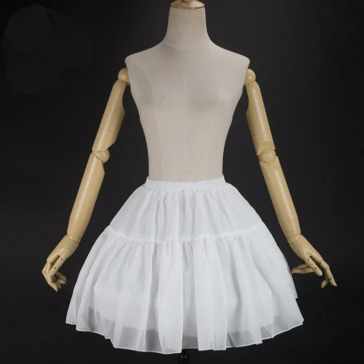 White crinoline Аниме CAROLE& TUESDAY унисекс косплей костюм парик школьная форма Одежда Бант Лолита платье Cos обувь полный комплект - Цвет: White crinoline