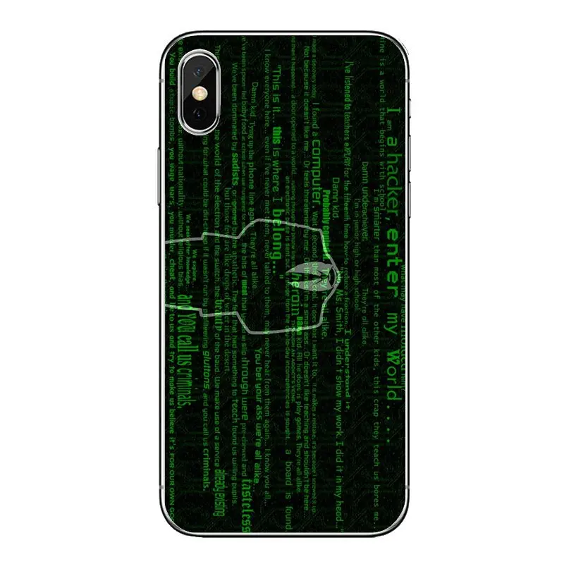 Хакер компьютерный код Художественная печать для iPod Touch iPhone 4 4S 5 5S 5C SE 6 6S 7 8 X XR XS Plus