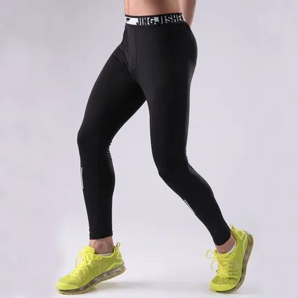 t045 black Быстросохнущие компрессионные брюки для бега мужские баскетбольные леггинсы тренировочные колготки детские фитнес, Спорт брюки для йоги штаны для бега XL - Цвет: t045 black