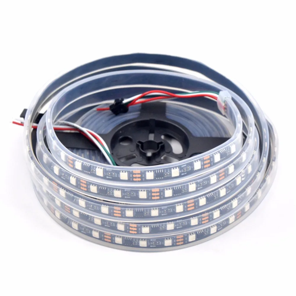 5 ~ 100 м 12В WS2811 20 пикселей 60leds/M 5050 RGB LED Цифровой белый цвет полоса IP67 белый/черный PCB 1
