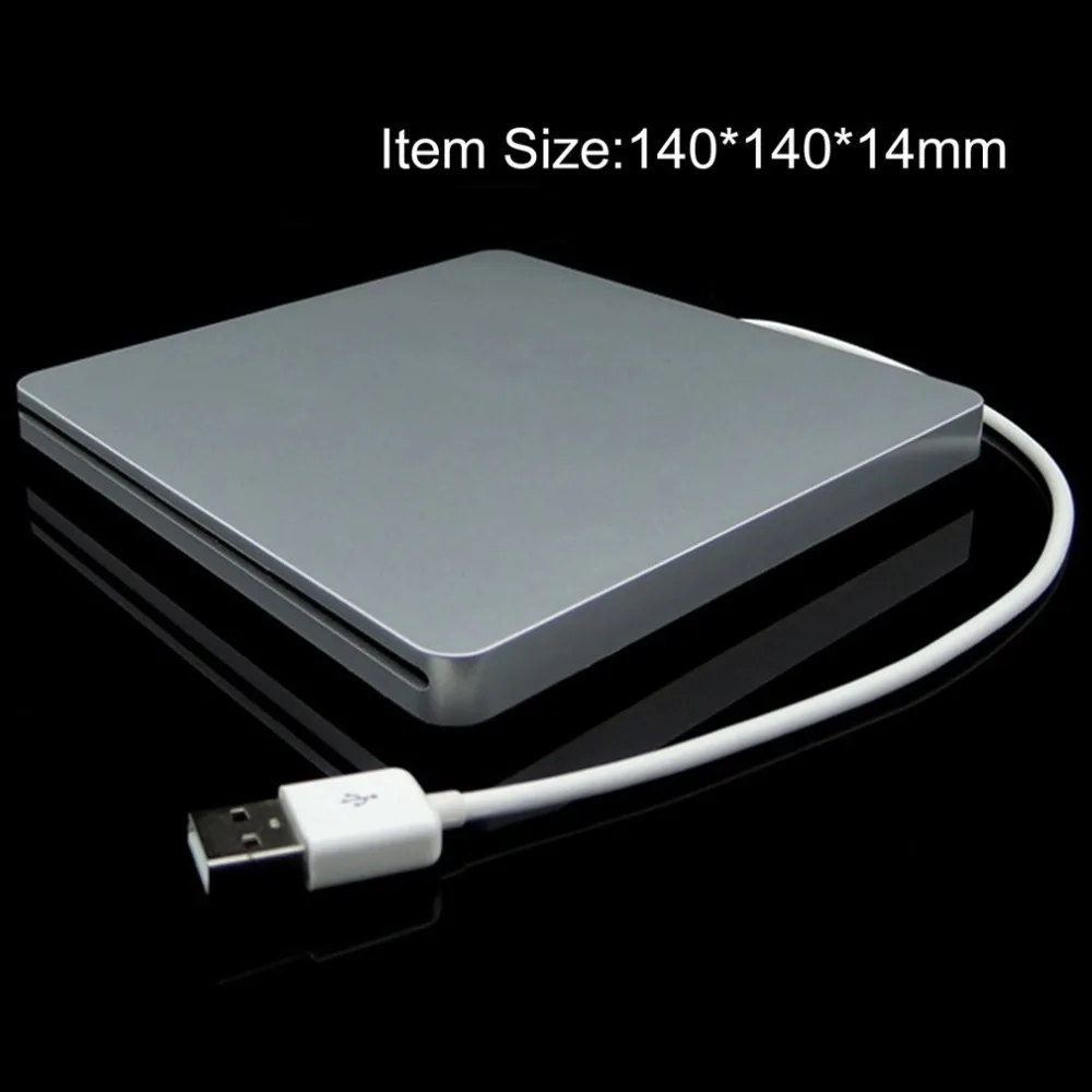 Тип ноутбука всасывания супер тонкий USB 2,0 Слот во внешнем DVD горелке DVD-RW внешних дисков коробка корпус Чехол