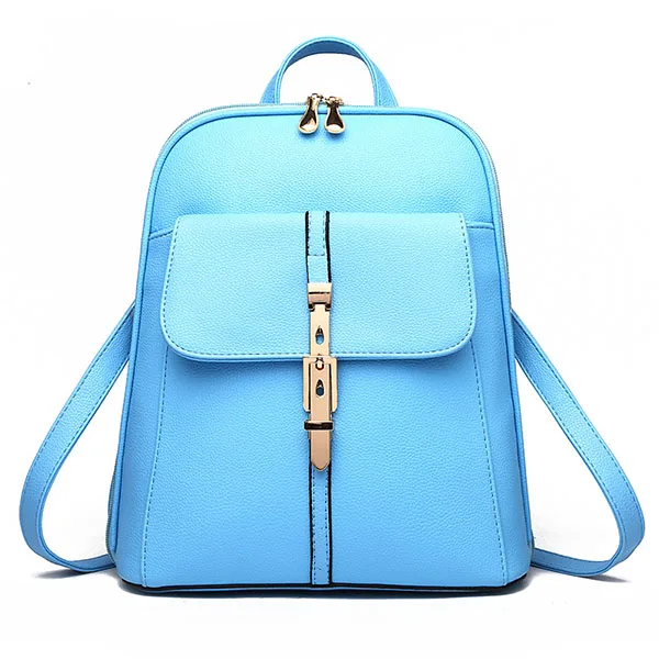 SkyBlue Backpack Модный цветастый рюкзак Противоугонный водонепроницаемый кожаный ноутбук рюкзаки школьные сумки для девочек-подростков женский рюкзак mochila - Цвет: SkyBlue Backpack
