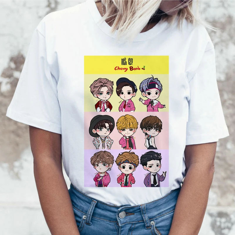 Nct127 модная графическая Женская Футболка Harajuku Ullzang 90s футболка корейский стиль идолы футболка Повседневная летняя хип-хоп Футболка женская