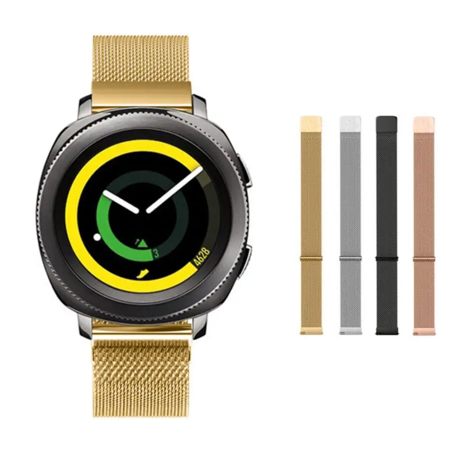 4 цвета 20 мм ширина ремешок для часов металлическая пряжка Миланский samsung gear