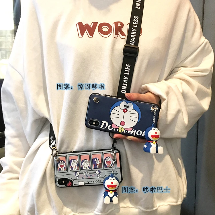 Мультяшный чехол для Huawei mate7/mate8 Doraemon телефона mate 9 мягкий 10 pro + 3D держатель ремешок