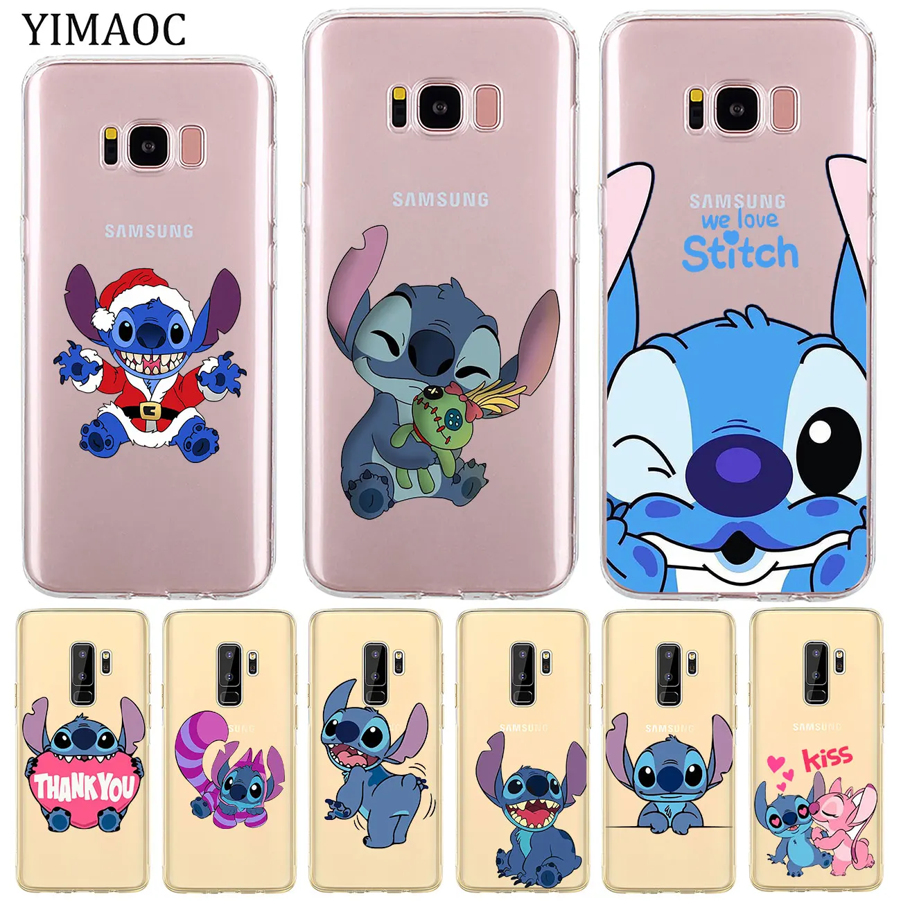 YIMAOC Lilo& Stitch Мягкий силиконовый чехол для телефона для samsung Galaxy S10e S10 S9 S8 Note 10 Plus S7 Edge прозрачный чехол