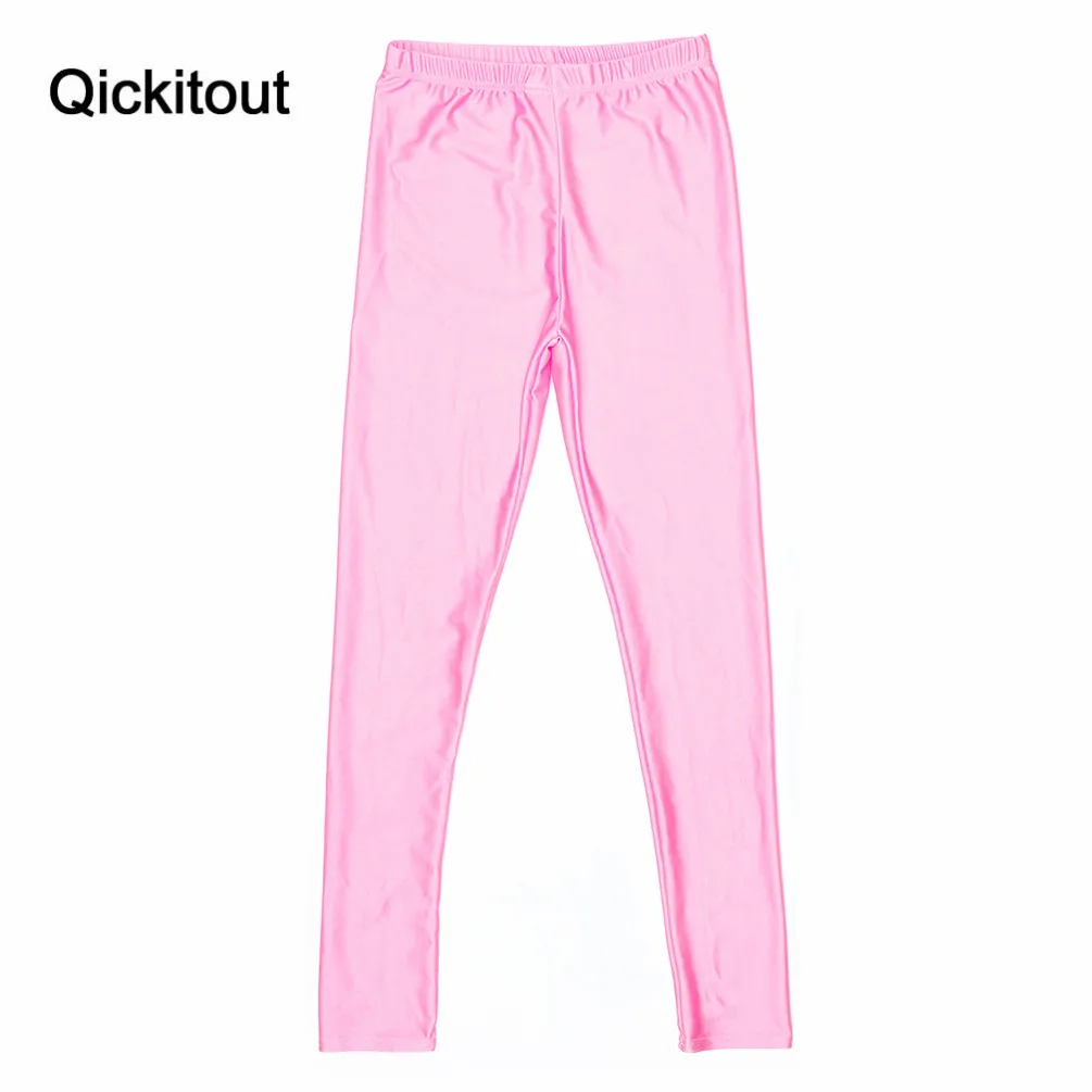 Qickitout Леггинсы для женщин 2016 пространство печати Брюки девочек Карамельный цвет