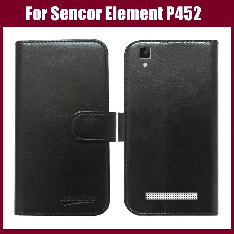 

Новое поступление, 6 цветов, эксклюзивный кожаный флип-чехол высокого качества, защитный чехол для Sencor Element P452, чехол