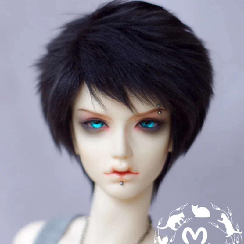 1 шт. аксессуары для кукол 1/3 1/4 1/6 короткий черный парик для куклы BJD