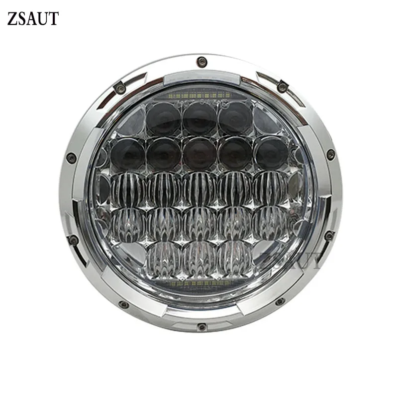 Newest 7 inch Round led headlight 7'' 75W 5D Hi/Lo Beam LED Headlamp with White DRL for Jeep Wrangler JK Lada Niva | Автомобили и
