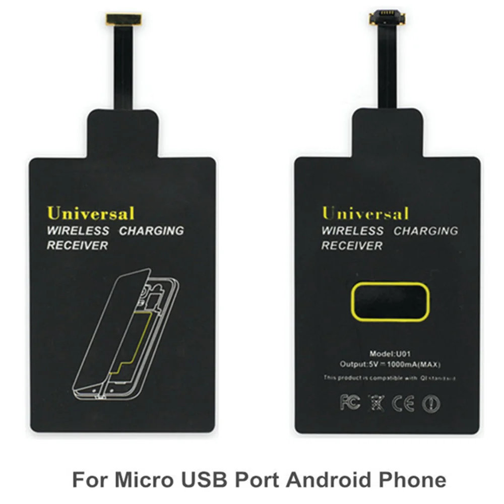 Hot Sale 5W Qi Universal Wireless Charger Adapter Receiver For iPhone Android Type C
