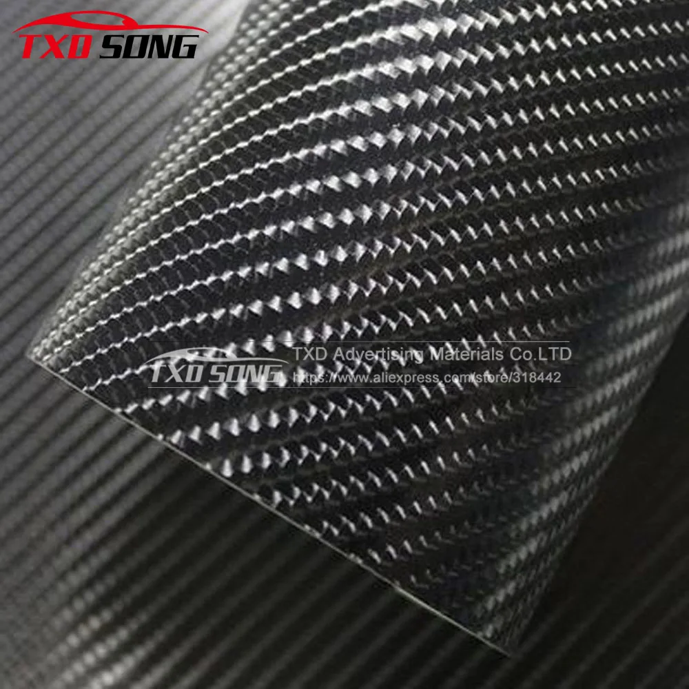 4D carbon black 2D 3D 4D 5D карбоновая черная блестящая виниловая пленка самоклеящаяся воздушная пленка без пузырьков для автомобиля Стилизация мембранная наклейка пленка - Название цвета: 4D carbon black