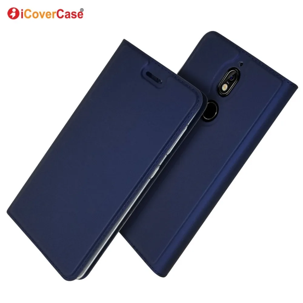 

Ультратонкий чехол-книжка из искусственной кожи с подставкой для Nokia 7