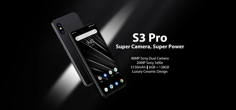 Мобильный телефон UMIDIGI S3 Pro Android 9,0, 48MP, 12MP, 20MP камера, 5150 мАч, 128 ГБ, 6 ГБ, 6,3 дюйма, FHD+ NFC, керамический, глобальный, 4G Band, смартфон