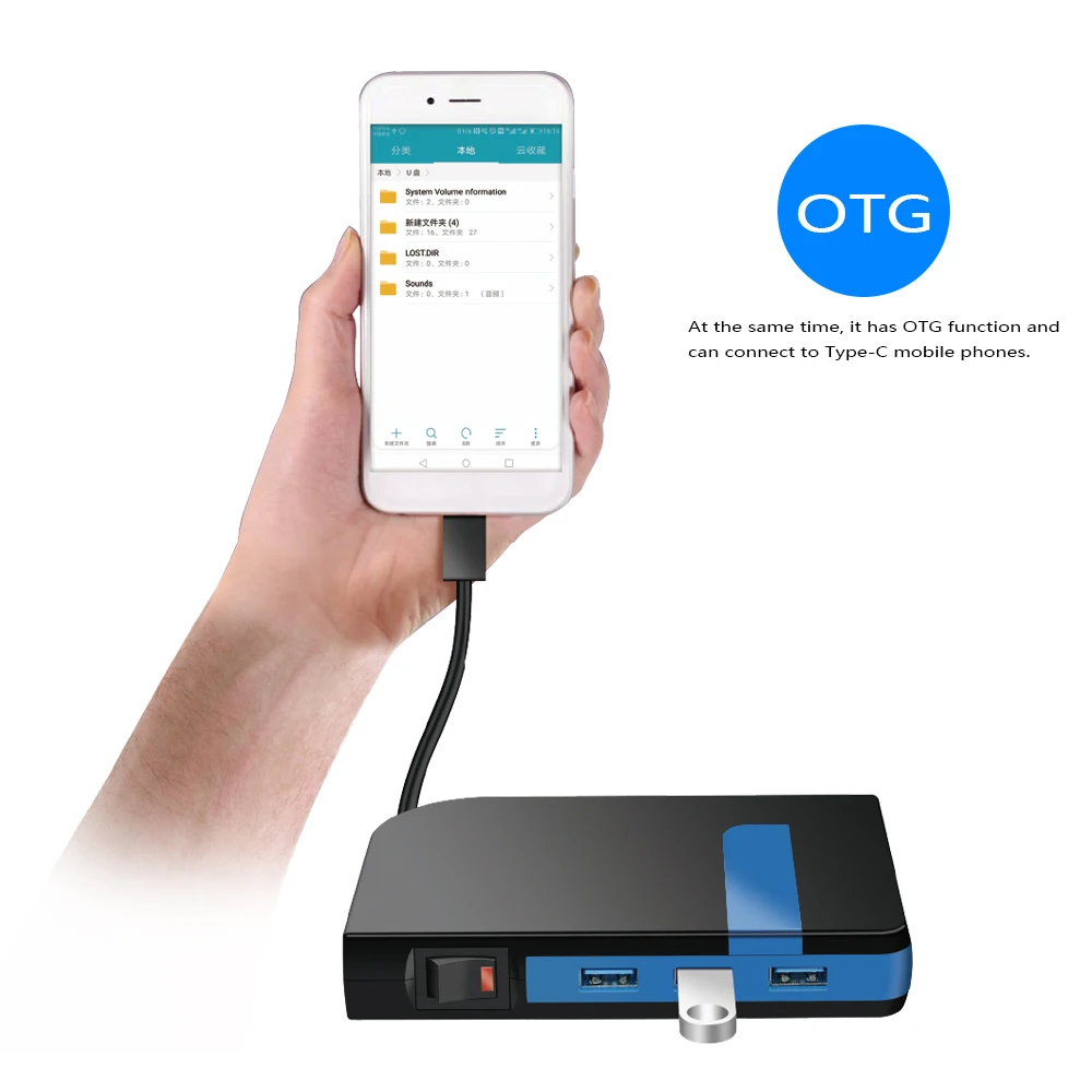 DeepFox USB кард-ридер концентратор конвертер Тип C к USB быстрая зарядка PD зарядный адаптер для Macbook с функцией OTG