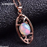 kjjeaxcmy boutique jewelrymulticolored jewelry 925 silver inlay natural opal pendant female simple wholesale new