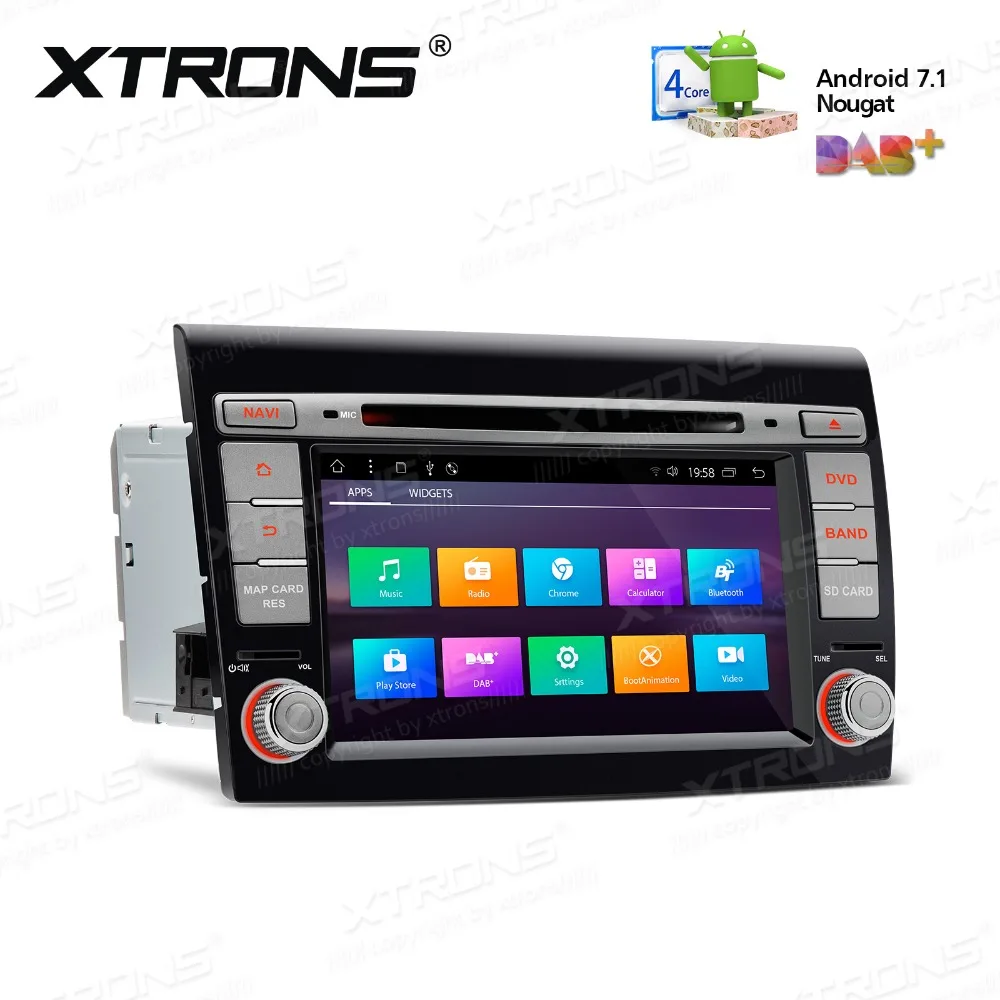 XTRONS 2 Din 7 &quotAndroid 1 Радио Стерео Автомобильный GPS DVD плеер для FIAT BRAVO 198 2007 2008 2009 2010 2011