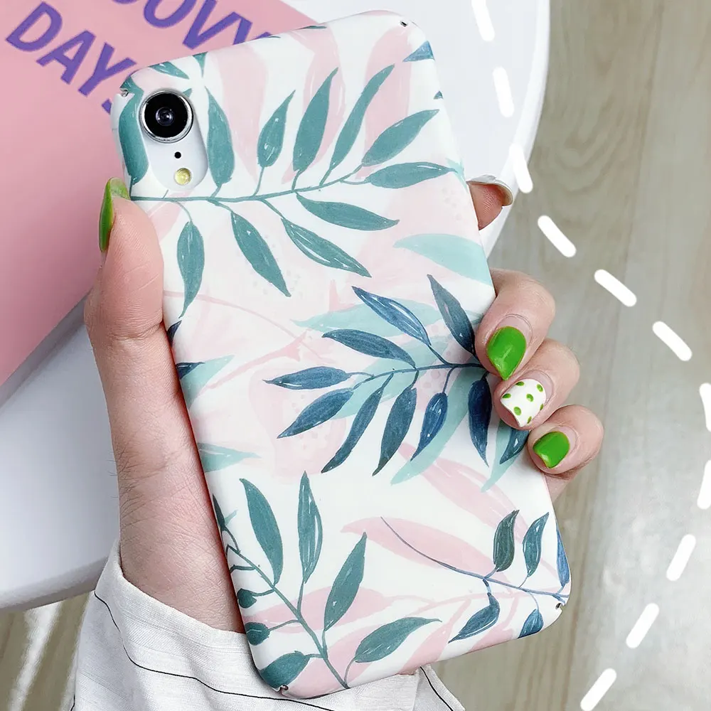 KISSCASE Leaf Phone Case For Samsung A50 A70 S10 Plus A30 A90 Back Cover Funda for J7 2017 S10E Coque |