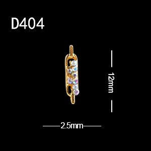 D404 10 шт./лот,, амулеты, Длинные полосы, стразы, для украшения ногтей, 3D, квадратная форма C, сплав, драгоценные камни для ногтей - Цвет: D404