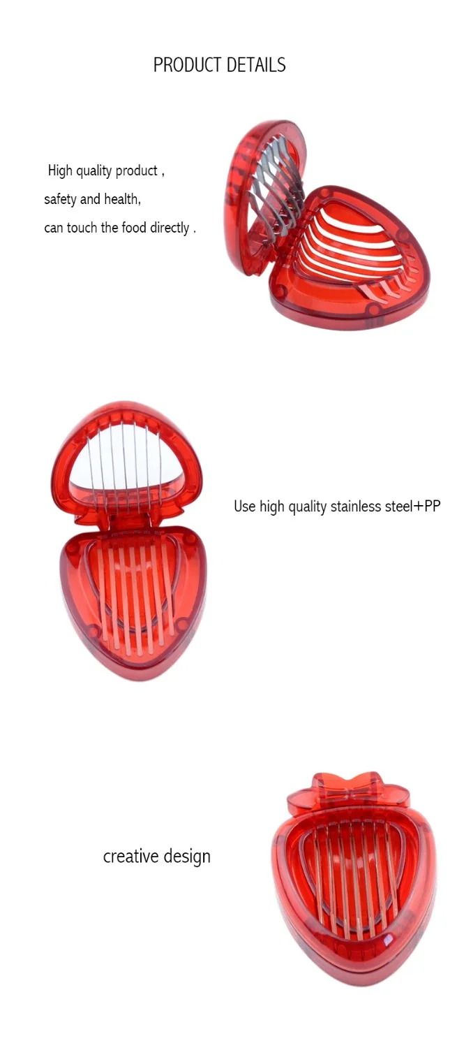 1 шт. резак для красной клубники пластиковые инструменты резьбы фруктов салатов