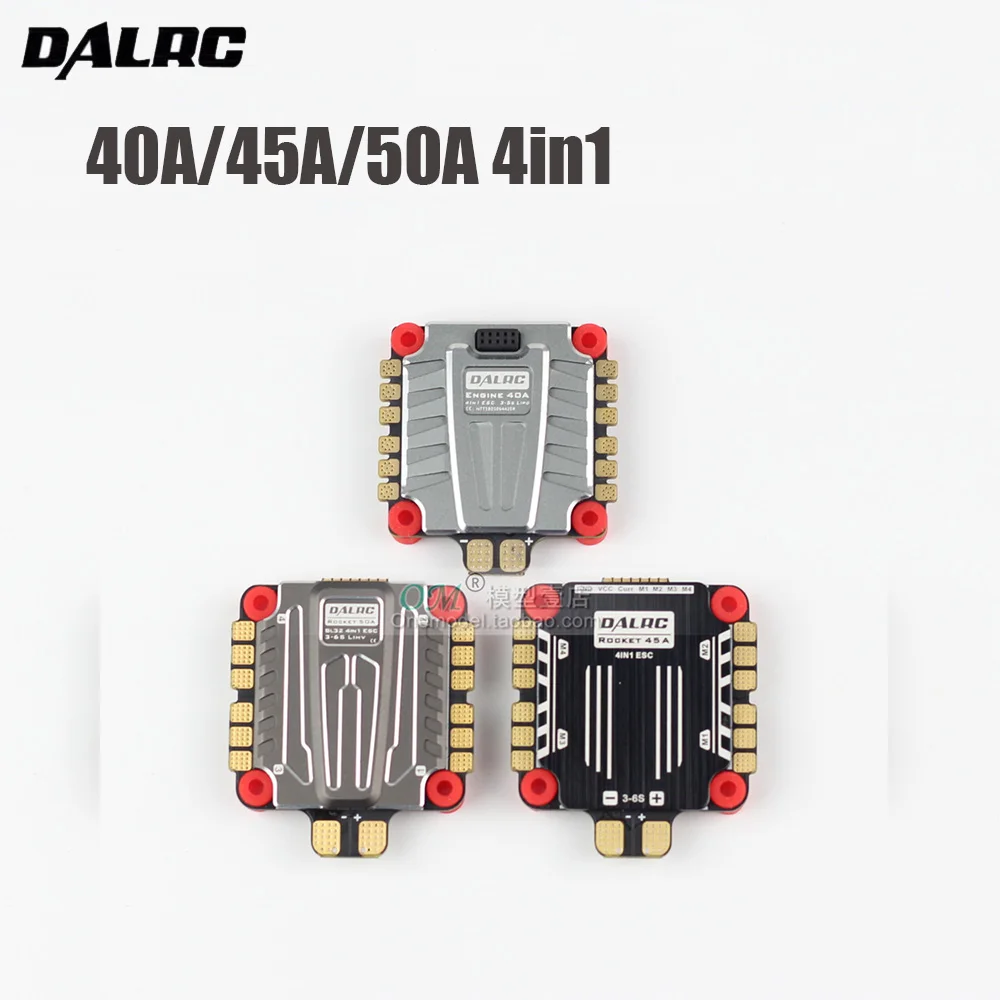 DALRC 40A 45A 50A 4 в 1 ESC 3 6S blheli _ 32 LIHV DSHOT1200 Ready бесщеточный CNC для Rc Multirotor FPV Racing Drone|Детали и