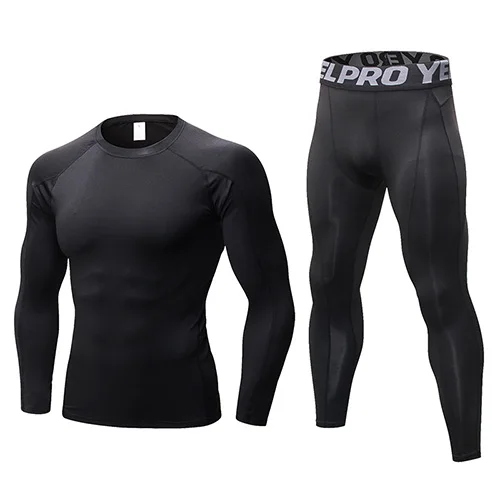 black black line Compression спортивный костюм Фитнес Tight Бег футболка леггинсы Для мужчин спортивная Demix черный тренажерный зал спортивный костюм тайтсы мужские фитнес костюм спортивный костюм мужской компрессионная одежда - Цвет: black black line