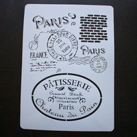 2019 french paris diy craft layering stencils walls painting scrapbooking stamping embossing album decorative card template a4