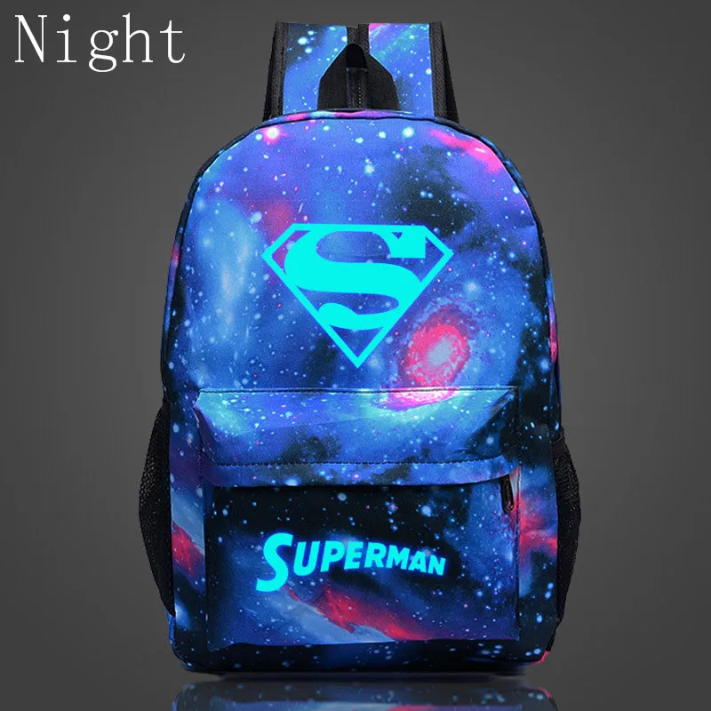 2019 новый модный рюкзак с отражающими вставками Супермен супергерой рюкзаки