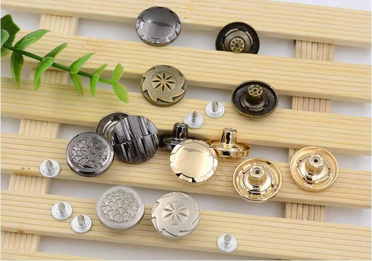 1 пара металлических пуговиц I-Button золотые ковбойские пуговицы для куртки брюк