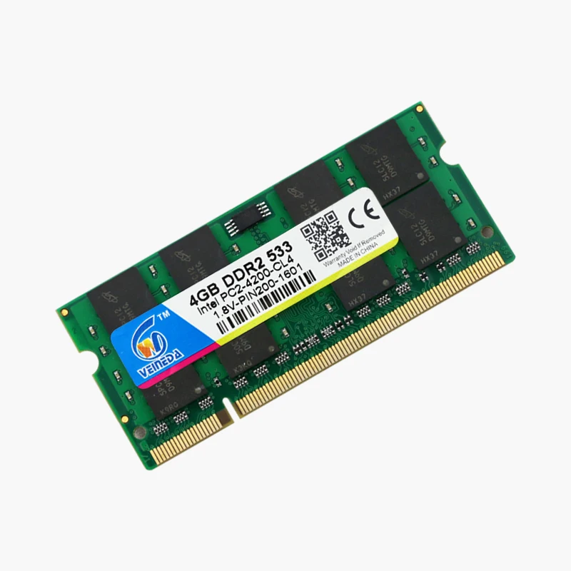 VEINEDA Ram Sodimm ddr2 4 gb 2gb 1gb 533MHz 1 8 V ddr 2 533 PC2 4200 notebook memory DIMM|Оперативная память| |