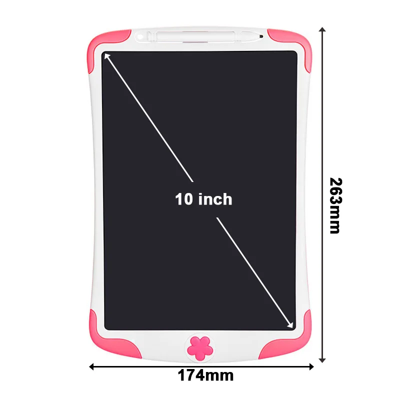 10 inch Pink 10 дюймов ЖК-дисплей письма планшет цифровой графический планшет рукописным вводом Портативный электронный планшет ультра-тонких досок подарок для детей - Цвет: 10 inch Pink