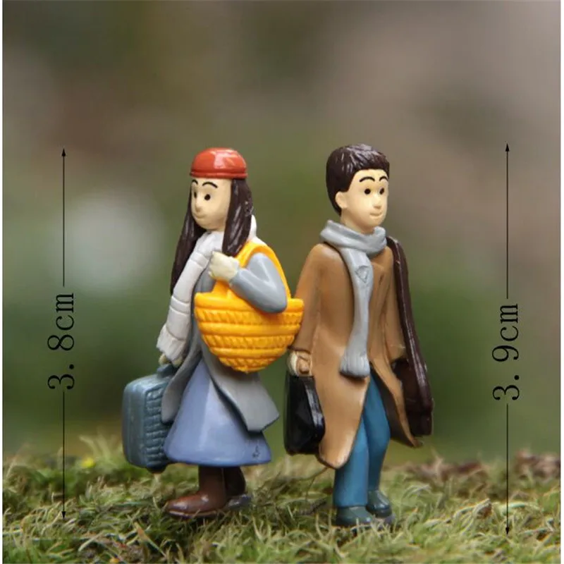 2 шт. мини пары куклы Фея Сад миниатюрные DIY микро пейзаж Декор кукольный домик