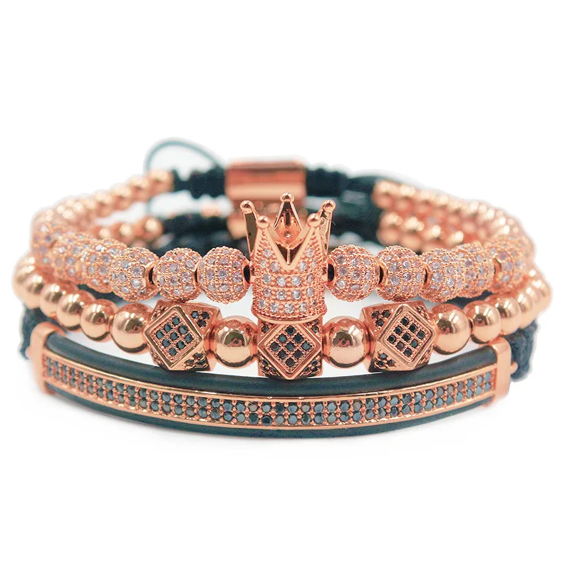 3pcs Rose gold Новая одежда для маленькой девочки 2 шт./компл. Роскошный натуральный камень тигровый глаз браслет дамы и нежный Для мужчин ювелирные изделия Цепочки и ожерелья браслета подарок Для мужчин часы-браслет - Окраска металла: 3pcs Rose gold