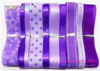 PURPLE 10 ярдов/набор- высокое качество маленький размер Разноцветные наборы лент/DIY ленты/DIY ткань - Цвет: PURPLE