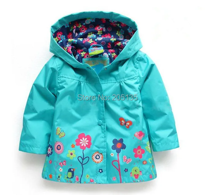 2015 Демисезонный маленьких Обувь для девочек куртка Детское пальто с капюшоном