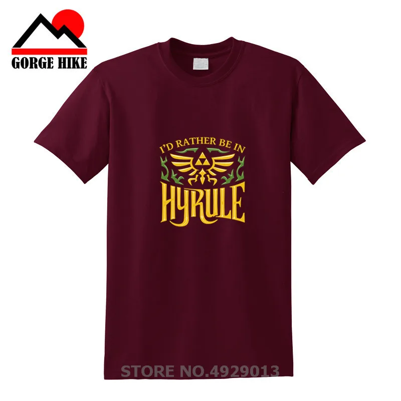 Blusas mujer de moda футболка с легендарным логотипом надписью I 'd Father be in Hyrule Legend of Zelda