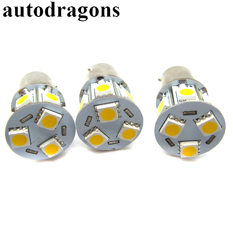 Autodragons 10 шт 12V/13V DC AC 0 2 W 1156 Ba15s #89 lager Bayonet 9 * 5050SMD Pinabll светодиодные фонари для pinball