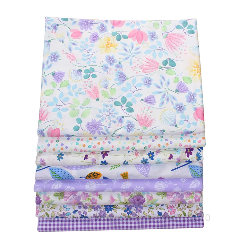 TIANXINYUE Twill yard ткань хлопок пэчворк фиолетовый Цветочный Ткань DIY стеганые листы