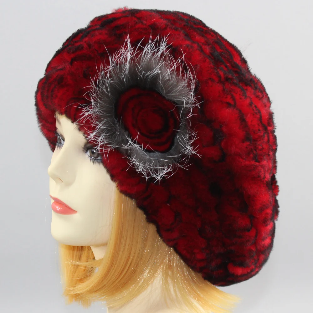 Лидер продаж Настоящий мех кролика шляпа 100% натуральный мягкий рекс животных