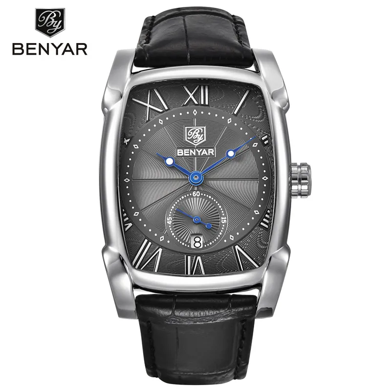 black black BENYAR мужские часы Топ Бренд роскошные золотые военные мужские наручные часы спортивные Бизнес Мужские часы водонепроницаемые Relogio Masculino 5114 - Цвет: black black