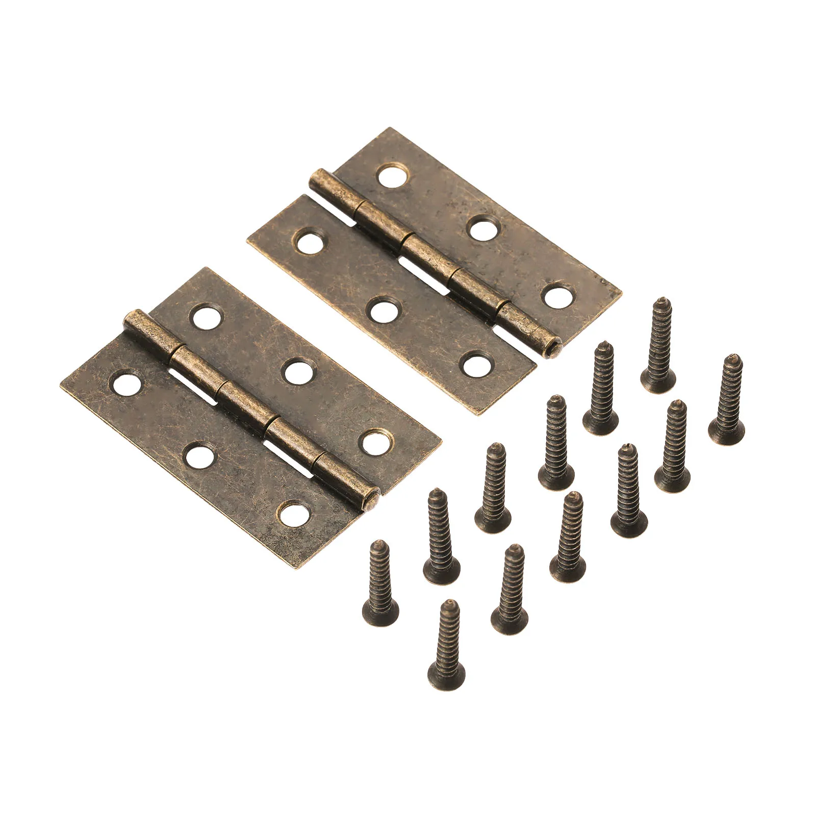 

2Pcs 65x40mm Antique Bronze Furniture Kitchen Cabinet Door Hinges Jewelry Wooden Boxes Decorative Hinges for Furniture Hardware
